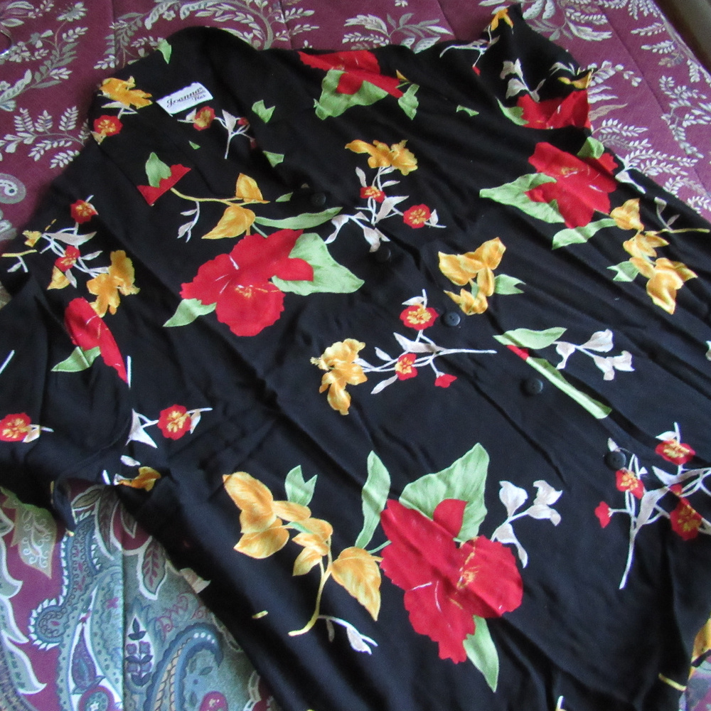 Joanna Plus Tropical Print Top Plus Size - image 4